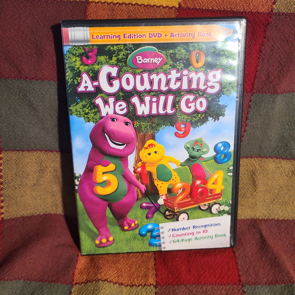 Barney A-Counting We Will Go DVD ONLY, No Activity Book